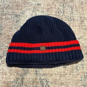 Janie and Jack Navy and Red knit Beanie
